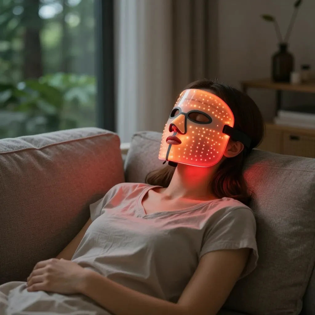 LUMÉ LED Lysmaske fra siden